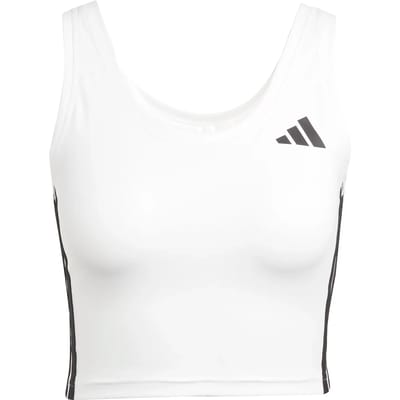 Adidas Train Essentials 3 Stripes Crop Mouwloos T-shirt Wit L Vrouw