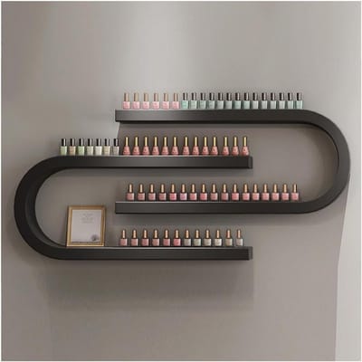 Houten Nagellak Displayrek, Wandgemonteerde Plank, Organizer Voor Etherische Olie, U-Vormig Wandrek Nagelbenodigdheden Voor Nagels,zwart