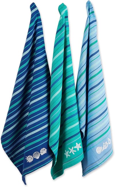 Keukendoek Set Katoen Blauwe Zee 18x28 - Trendy en Hoogwaardige Keukenaccessoires