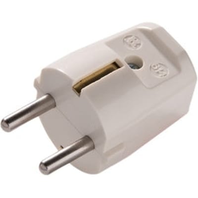 Martin Kaiser Witte 3-polige geaarde stekker - IP20 - Thermohardend materiaal - 614/WS [10 stuks]