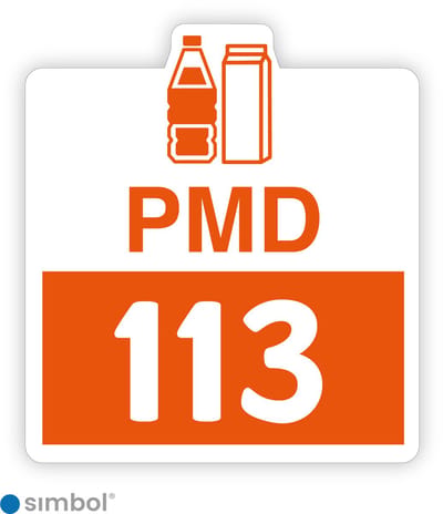 Simbol - Container Sticker Met Eigen Huisnummer - Kliko Stickers Huisnummer - Formaat 20 x 23 cm. - Formaat
