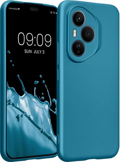 kwmobile metallic telefoonhoesje van TPU - geschikt voor HONOR 400 Pro - Flexible case voor smartphone - In Metallic carabisch blauw