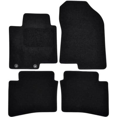 Tapis de sol - Hyundai - i20 - Velours noir - 4 pièces - Ajustement précis