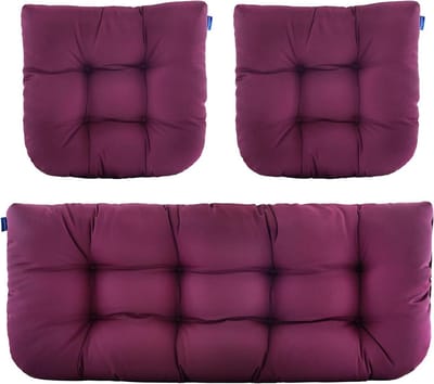 Buitenstoelkussens - Terraskussens Set - Comfortabel Zitten - Waterafstotend Polyester - 112 x 48 x 127 cm - Paars