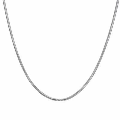 basic Snake ketting-50 cm- Zilverplating nikkelvrij-2 mm- Charme Bijoux
