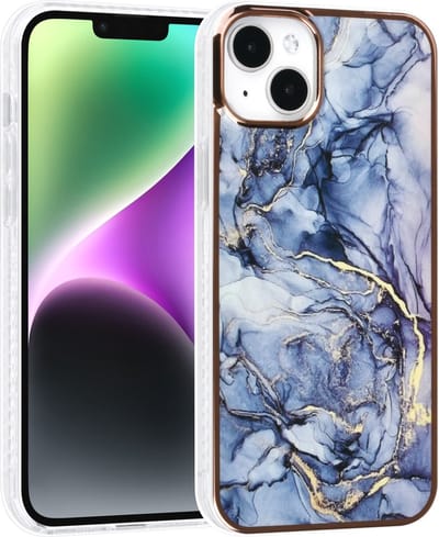 UNIQ Accessory Print & Grijs Back Cover Telefoonhoesje voor Apple iPhone 14 Plus - TPU & PC Bescherming van Telefoon.