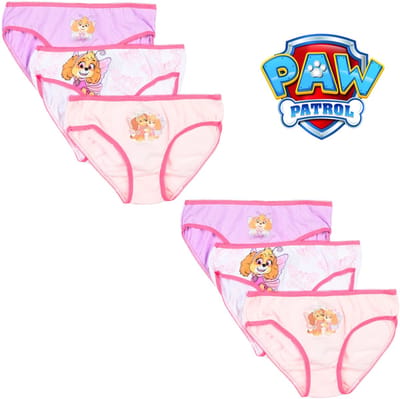 PAW Patrol Onderbroek - Skye - Set van 6 - Katoen - Lila/Wit/Roze - Meisjes ondergoed - Maat 98/104