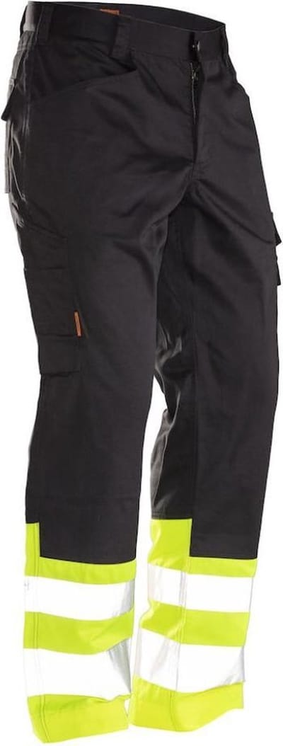Jobman 2314 Hi-Vis Service Trousers 65231420 - Zwart/Geel - C44