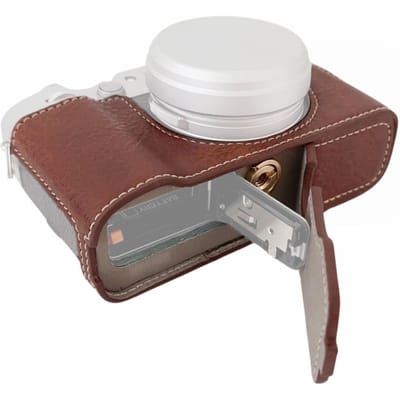 Draagbare camera beschermhoes Retro stijl cameratas draagtas opening onderkant ontwerp met