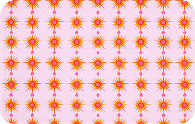 Badmat 80x50 cm - Antislip - Zon - Motief - Roze - Badmatten voor badkamer - Badkamermat - Douchemat - Badkamer mat