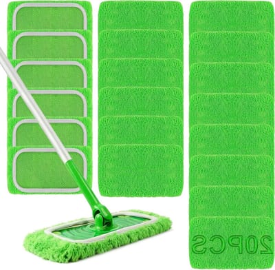 Set van 20 Wasbare Microvezeldoeken voor Hardvloeren en Houten Vloeren - Ideaal voor Droog en Nat Schoonmaken
