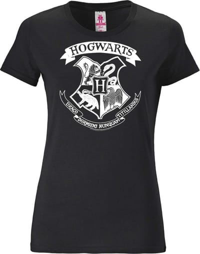 Logoshirt T-Shirt Harry Potter - Hogwarts Logo (Weiß)
