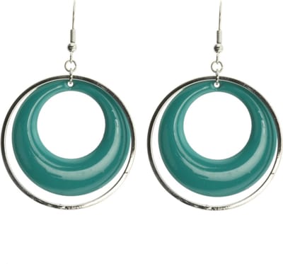 Behave - Ronde oorhangers met turquoise accent - Fris detail voor zomerlook