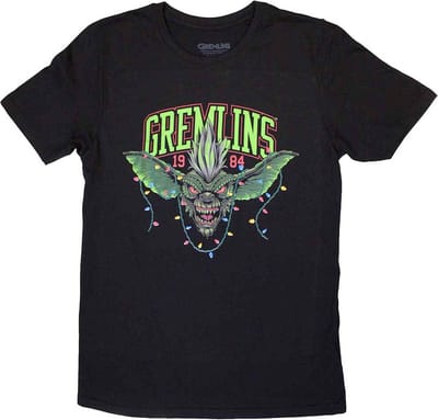 Gremlins - Stripe 1984 Xmas Lights Heren Tshirt - S - Zwart