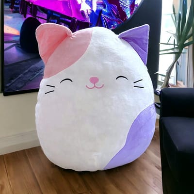 Klikkopers® - Kawaii knuffel - 70CM - Squish Knuffel - Kawaii Kat Knuffel - Grote Kawaii Kussen - Kawaii Cat Knuffel - Paars Roze