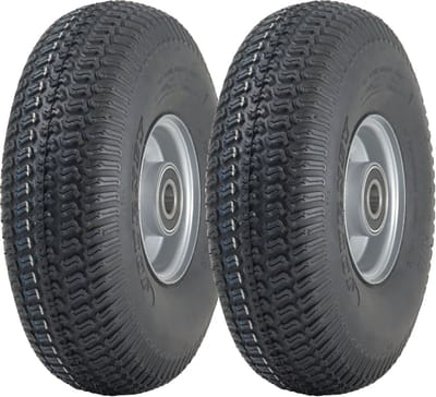 4.10/3.50-4 Grasmaaierband met stalen velg, 4-laags, P332, 20 mm lagers (set van 2)