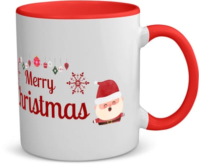 Akyol - kerst merry christmas kerstman koffiemok - theemok - rood - Kerstmis - kerst beker - winter - kerst - christmas - kerst cadeau - 350 ML inhoud