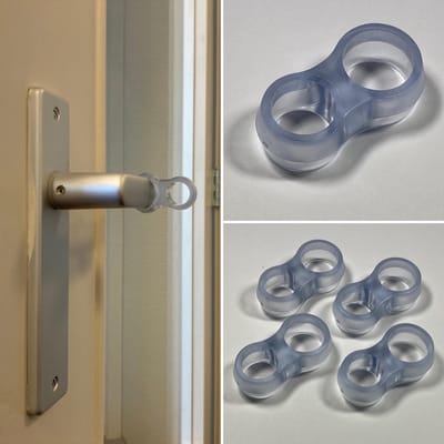 Sumio Products® Deurklink Buffers [4 stuks] Transparant - Stootdoppen - Muurbeschermers / Deurklink bescherming - Flexibele Deurstoppers