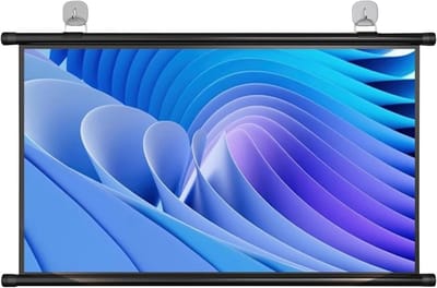 Projectiescherm - Filmscherm oprolbaar - Thuisbioscoop maken - Handmatig oprolbaar - 30 inch 16:9 - Wit