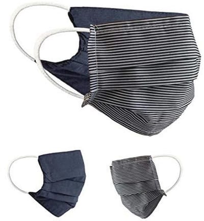 Set van 2 Unisex Community Masks - Reversibele Muil- en Neuskappen van Katoen