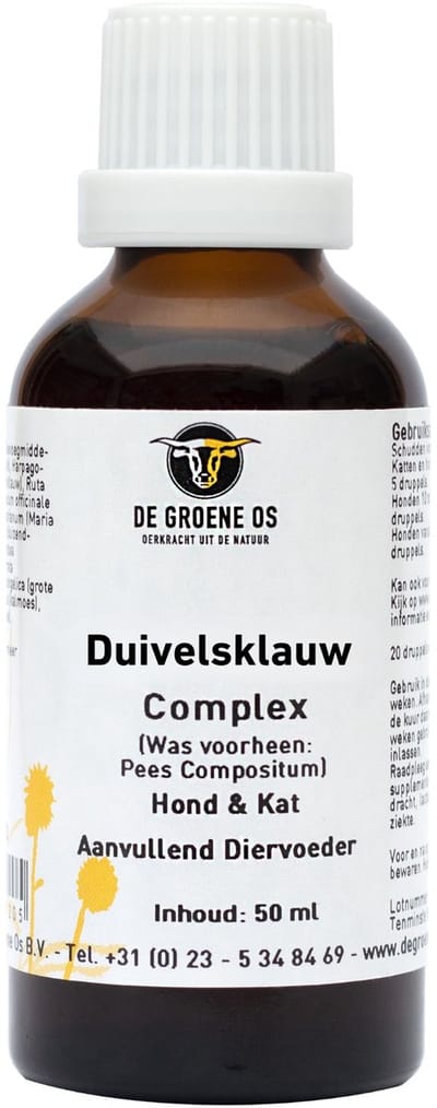 Duivelsklauw Supplement 50ml - De Groene Os - Bewegingsapparaat Ondersteuning - Honden en Katten