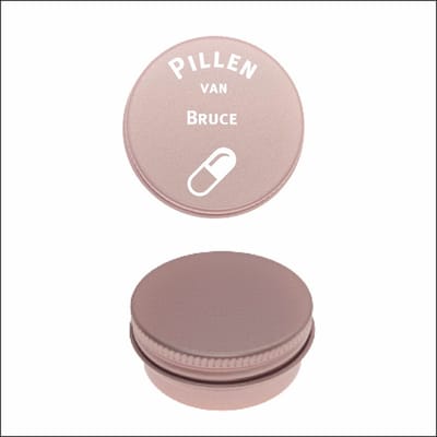 Pillen Blikje Met Naam Gravering - Bruce