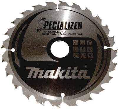 Makita Cirkelzaagblad voor Hout | Specialized: Noest/Spijker | Ø 190mm Asgat 30mm 24T - B-33118