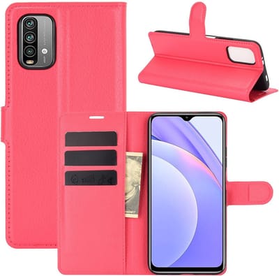 Coverup Hoesje - Geschikt voor Xiaomi Redmi 9T Hoesje - Coverup Book Case - Rood