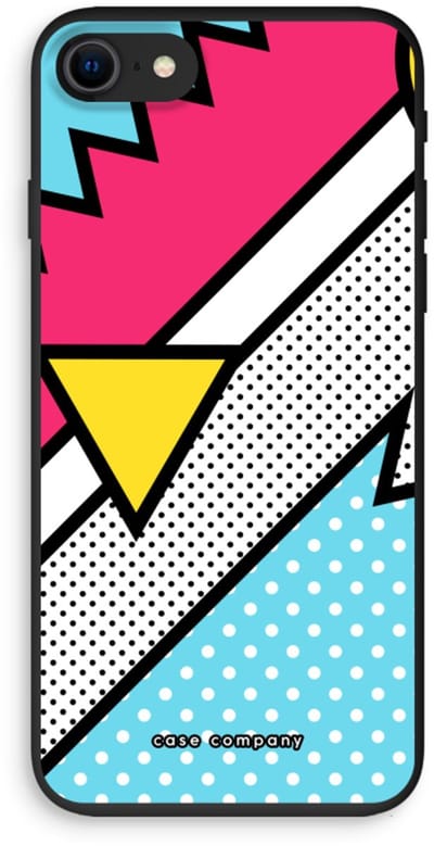 Case Company® - Hoesje geschikt voor iPhone SE 2020 hoesje - Pop Art #3 - Biologisch Afbreekbaar Telefoonhoesje - Bescherming alle Kanten en Schermrand