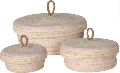 Opbergdozen met deksel, 3 stuks