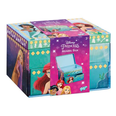 Disney Princess Totum - prinsessen sieraden doosje juwelenkistje versieren met mozaïek - speelgoed meisjes knutselset vanaf 3 jaar