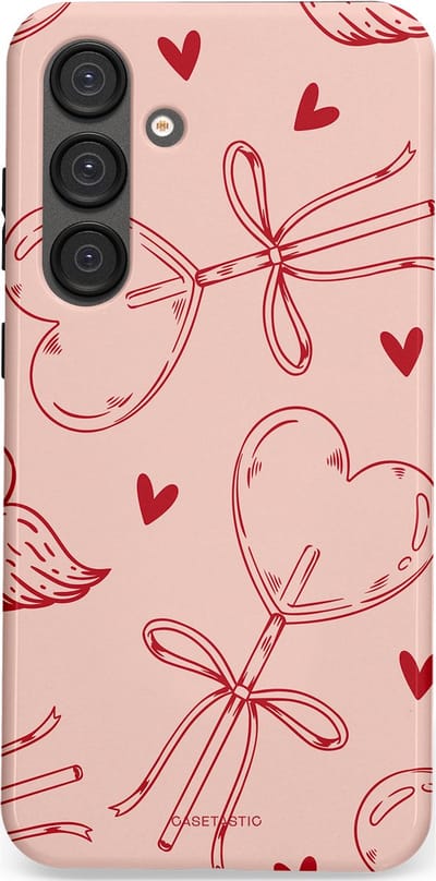 Casetastic Hoesje Geschikt voor Samsung S25 Plus - Stijlvolle Beschermende Duo-layer Case - Zoete strikjes