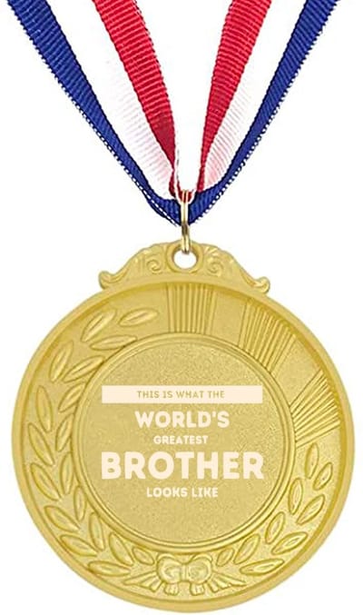 Akyol - dit is hoe werelds beste broer eruit ziet medaille goudkleuring - Broer - familie mensen met een broer - cadeau