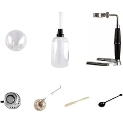 Cafetière Siphon à Infusion Manuelle Base en Acier Inoxydable Machine à Café Classique pour Maison Bureau