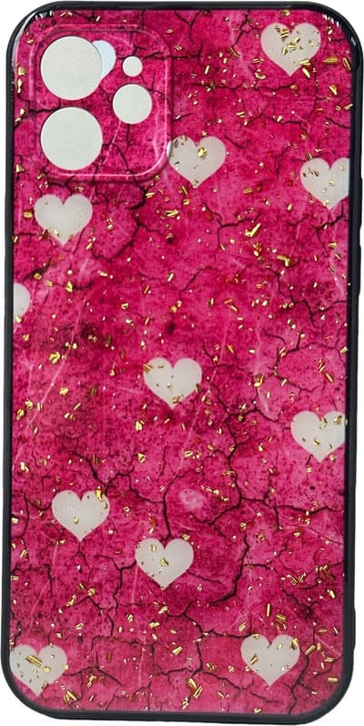 Silicone Hoesje Print - Backcover - Geschikt voor Apple iPhone 11 Pro Max - Roze Hartjes