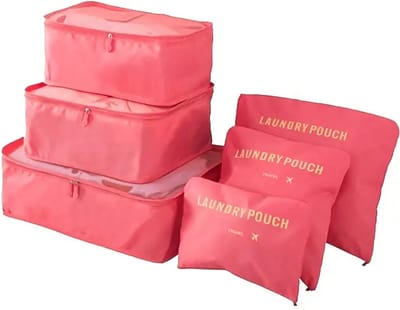 Home & Marker - Packing cubes - Koffer Organizer Set - Travel Cubes - Kleding Organizer - Reis Accessoires - 6 Stuks - Roze - PACKERPRO