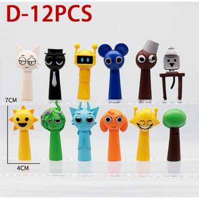 8-12 Stuks Set Grappige Sprunki Figuren Model 6-8cm PVC Sprunki Spel Anime Actie & Speelgoedfiguren Cartoon Kinderen Verjaardagscadeaus Speelgoed
