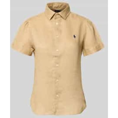 regular fit linnen blouse van puur linnen