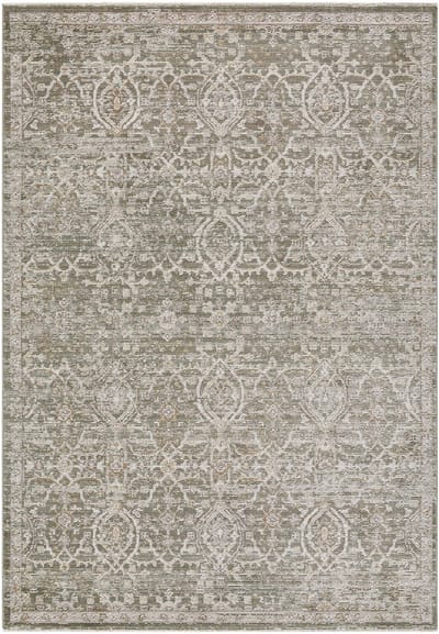 Galey Alix x SURYA Myrtle Avenue VI vloerkleed vintage oosters olijfgroen