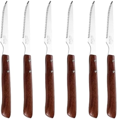 Lacor Steakmessen met Houten Handvat - 6-delig