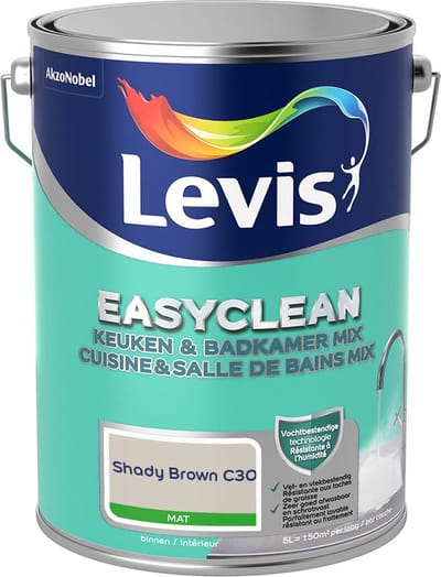 Levis - Easyclean Keuken & Badkamer Mix - Shady Brown C30 - Mengverf - 5 L