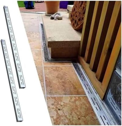 Afwateringssysteem RVS - Drainagegoot Buiten - Water Afvoeren - Hoge Belastbaarheid - 2 Meter - Zilverkleurig