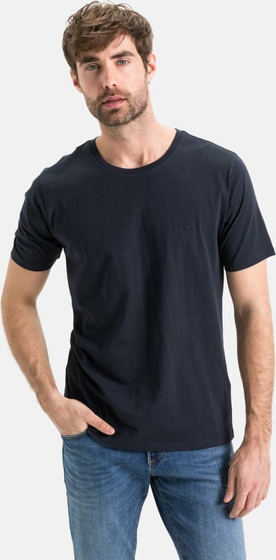 camel active T-Shirt in zuiver katoen - Maat menswear-S - Donkerblauw