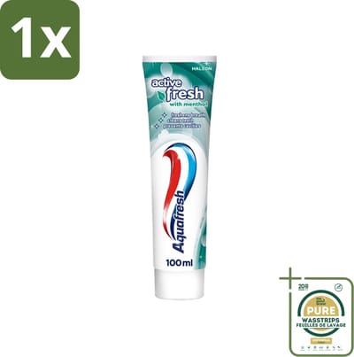 1 x Aquafresh - Tandpasta - Verfrissende Reiniging - Menthol - 100 ml- Tandpasta Menthol - Verfrissende Reiniging - Mondverfrissend - Tandplak Verwijderen - Tandsteen Voorkomen