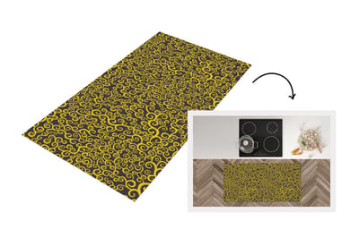 Keukenloper - Loper keuken - Krul - Art nouveau - Patronen - 120x60 cm - Keukenloper vinyl