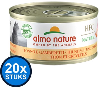 20x Almo Nature HFC - Tonijn & Garnaal - Kattenvoer Natvoer - 70g