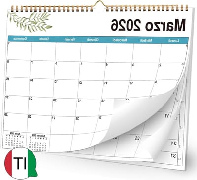 Muurkalender 2025-2026, A4 Planner van 16 maanden met maandoverzicht en feestdagen, 21 cm x 30 cm, ideaal voor thuis en op kantoor