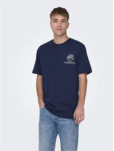 ONLY&SONS - ONSPOPEYE LIFE LIC REG SS TEE - Heren - T-shirts