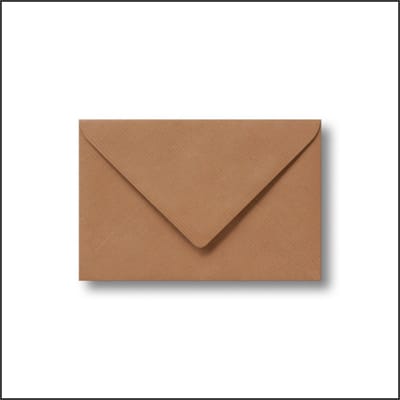 Luxe kraft Enveloppen - 100 stuks - 11,4x16,2 cm - Kraft - 110 grams