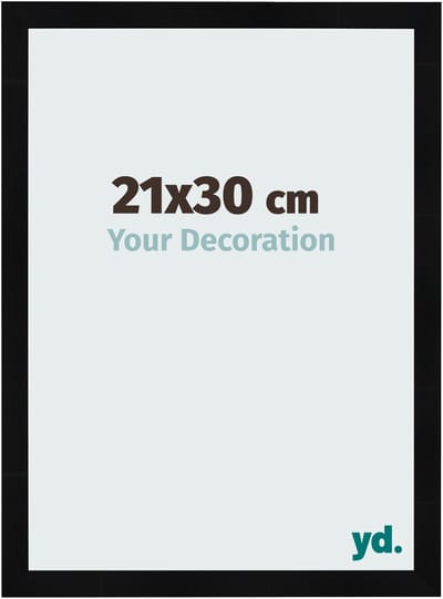 Your Decoration - Fotolijst 21x30 cm - MDF - Zwart Hoogglans - Pisa
